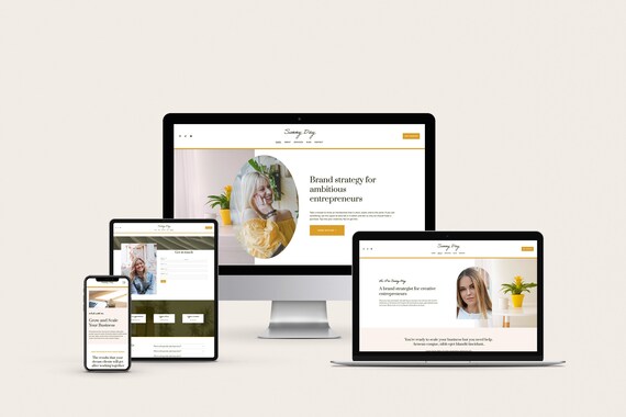 Website shown on desktop